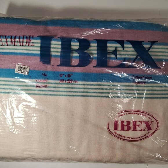 Vintage Texmade Ibex double flannel blanket - Picture 1 of 6